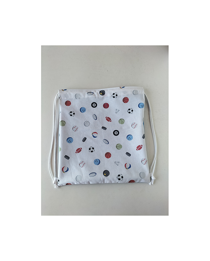 Mochila cuerdas estampada-lisa plástico