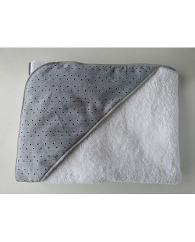 Capa de baño topos gris