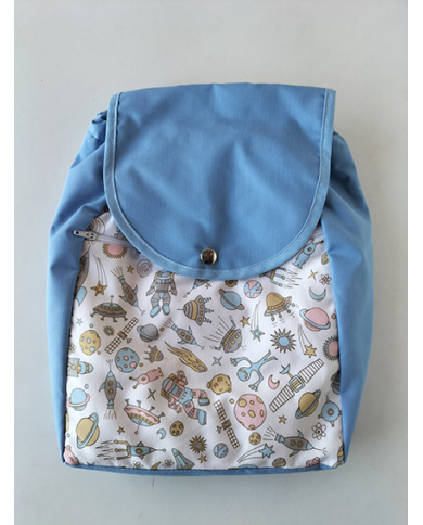 Mochila forrada lisa-estampada