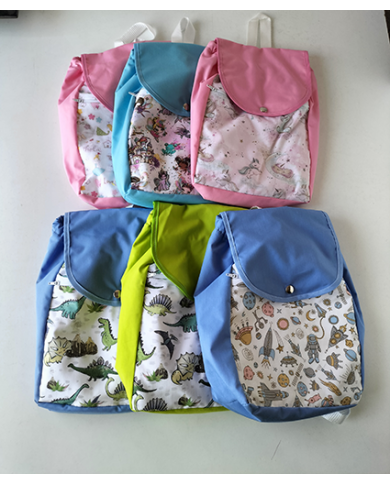 Motxilla forrada llisa-estampada