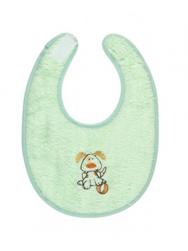 Babero Velcro redondo bordado plástico