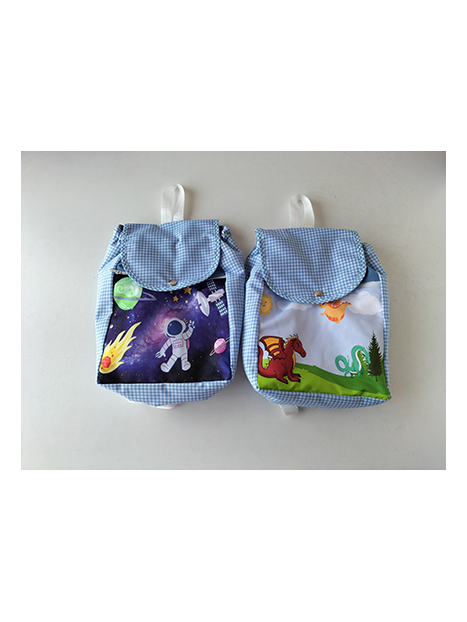 Motxilla forrada estampada