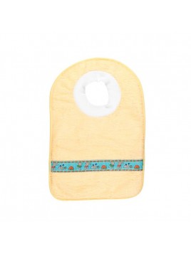 Babero cuello canalé tapapunto