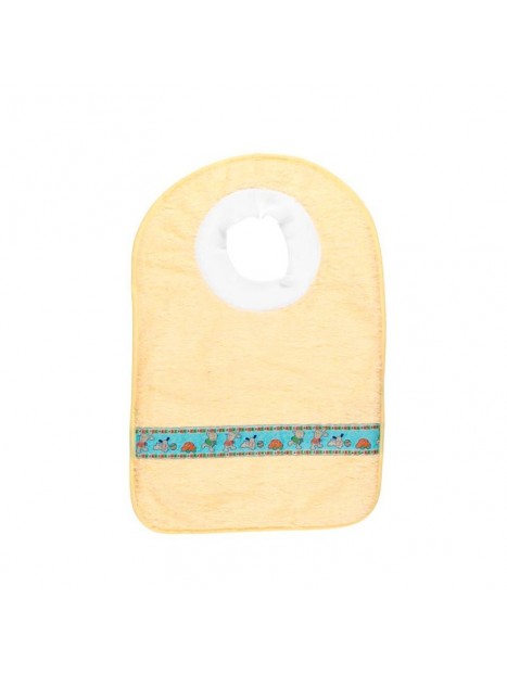 Babero cuello canalé tapapunto